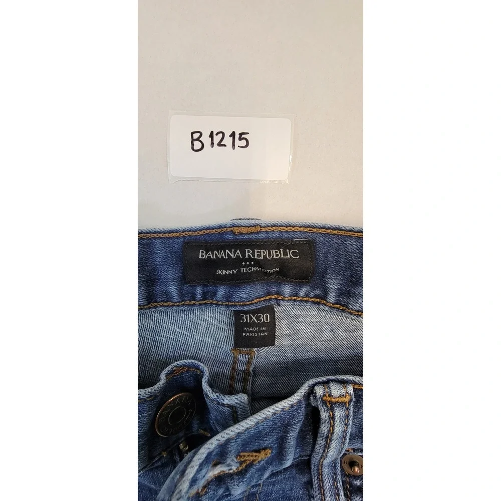 Banana‎ Republic Skinny Tech Motion Mens Jeans 31x30 Blue Denim Slim Fit